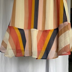 All In Favor Isabella Striped Wrap Mini Dress w/ Tie Thru – Colorful Summer – XS