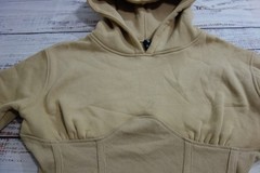 NWT Windsor Tan Brown Long Sleeve Hoodie Sweatshirt Pullover Dress Womens Medium