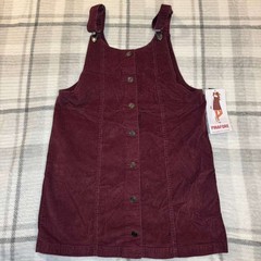 Women&rsquo;s CELEBRITY PINK Size L Burgundy Corduroy Pinafore Jumper Mini NWT