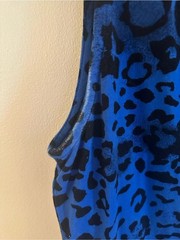 Forever 21 Royal Blue and Black Leopard Print Mini Dress