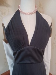 Vintage 1990s/Y2K Old Hollywood Glamor Long Black Formal or Prom Dress