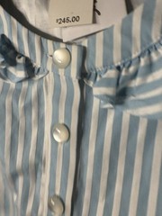 Betsey Johnson ruffled striped mini dress Sz 6 NWT VTG Y2K Sailor Nautical 34/30
