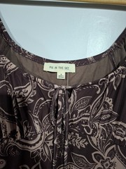 Pie In The Sky Brown Paisley Babydoll Midi Dress Cottagecore Boho Y2K Style Sz S
