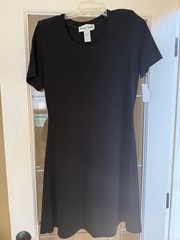 Ronni Nicole Short Dress Black Size 12 Crew Neck Short Sleeve Petites Women New