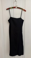 Authentic Celine Phoebe Philo Black Taffeta Satin Slip Dress 34 US 4 6 Y2K 90s