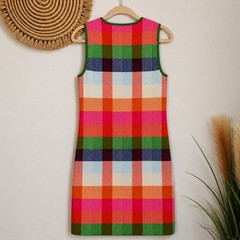 Kate Spade New York x Target NWT Colorblock Plaid Sweater Tank Dress SZ Small