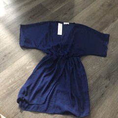 NWT Devlin Womens Twilight Blue Wrap Dress Size XS