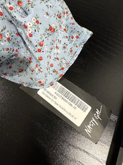 Nasty Gal Women’s Size 6 US | 10 UK Blue Floral Off Shoulder Ruffle Mini Dress