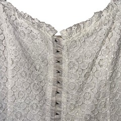 Storia Mini Dress M White Eyelette Lace Hook-and-Eye Fitted Romanic Party NWT