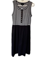 Nautica Jeans Women&rsquo;s Blue Color Block Sleeveless Maxi Dress Size S