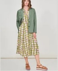 Women white stuff dress pink viscose 42/XL/50 #BUEA