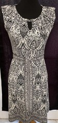 APT. 9 Women&rsquo;s Petite XL Black/White Paisley Summer Dress
