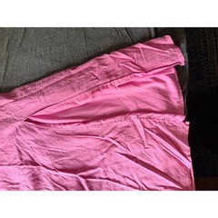 GB Pink coquette linen midi dress Blend Open Back Puff Sleeve GB7991XES Womens