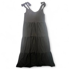 Green Envelope Los Angeles Black Maxi Dress Adjustable Tie Straps Size S