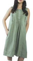 NWT Coldwater Creek Women&rsquo;s S Green Sleeveless Tencel Tunic Dress C0609