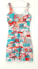 NEW Tango Mango Layered Ruffle Cha Cha Dress in Tropical Colors Size Small