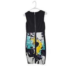 NWOT T Tahari Abstract Sleeveless Knee Length Bodycon Dress Size 2 XS