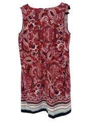 Ann Taylor Sleeveless Paisley Print Dress brownBlack Cotton Size 12 womens