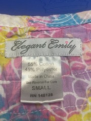 Elegant Emily Pineapple Fruit Print House Coat Small Retro Beachy Lounge Dress