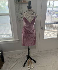 Victoria&rsquo;s Secret Pink Velvet Full Slip Adjustable Straps Wireless Size S