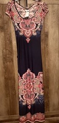 bailey blue Multi-colored Maxi Dress Beautiful W/ Cut Out In Back Spring/summer