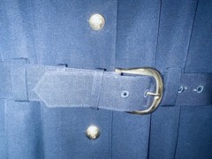Talbots Vintage Petite Women’s 6 Navy Wool Shirt Dress Button Belt Lined