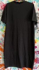 H&M Women’s Black Button Front V-Neck Side Slit Dress Size L