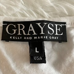 Grayse Sundress, Large, White, Purple, Rayon Blend, Dry Clean Only