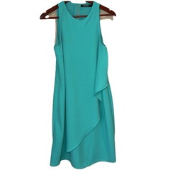 Lauren Ralph Lauren Womens Size 8 Green Shift Overlay Dress