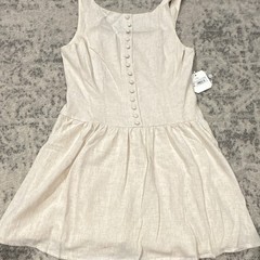 Altar’d State NWT Linen Blend Dress Oatmeal Color Size Medium