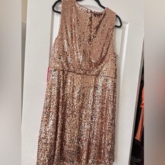 Vince Camuto Dress Copper Sequin, 14W and 16W