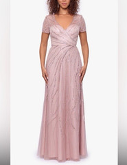 Xscape Blush 12 Blush Sequin Mother o Bride Formal Wedding Party Cruise NEW $379