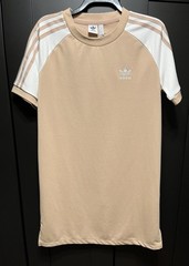 Adidas Ashpea Beige Raglan Short Sleeve T Shirt Dress Size S