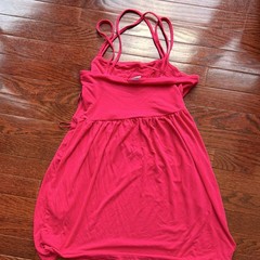 Old Navy Pink Solid Strappy Scoop Neck Knit Sundress Short Dress Women’s S