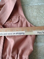 Forever 21 Mini Blazer Dress Women S Rusty Orange Trend Pockets Linen Sleeveless