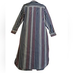 Lauren Ralph Lauren Striped Cotton Broadcloth Belted Midi Shirtdress Size XL