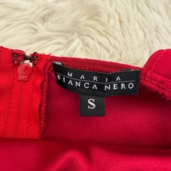 Maria Bianca Nero Red Bodycon Sleeveless Cocktail Dress Small NWOT
