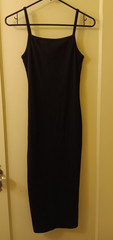 Wild Fable Black Ribbed Knit Bodycon Midi Dress Stretch S