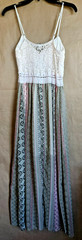 J FOR JUSTIFY WOMENS DRESS SPAGHETTI STRAPS LINED LACY MULTICOLOR SZ LG #4394