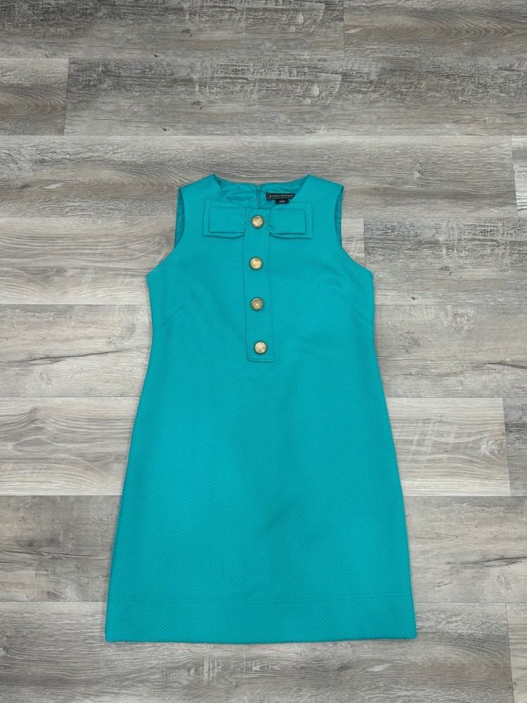 Jessica Howard turquoise 8P sized sleeveless dress with a concealed back zipper