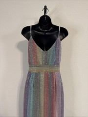 SAYLOR Rainbow Meghan Sequin Mini Dress Spaghetti Straps – MED **FLAWED**