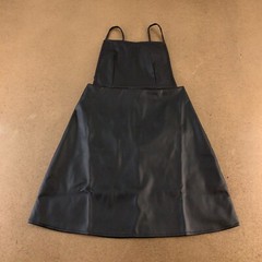 COLLUSION Women&rsquo;s Size 6 Black Matte Faux Leather Sleeveless Mini Dress New