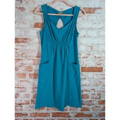 Athleta Dress Womens 4 Tall Teal Blue Pockets Hiking Travel Athleisure