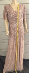 Mac Duggal 35109 Beaded Leaves Butterfly Sleeve Gown – Size 12 (FLK# 1146 B)