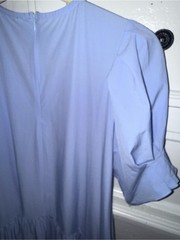 Entro Small NWT Light Blue Puff-Sleeve V-Neck Midi Dress