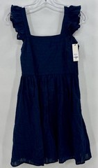 French NWT🌟Francesca’s Mi Ami Side Zip Summer 🐝Sleeveless Navy Blue Dress S