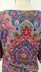NEW $179 Gretchen Scott Jersey Corset Dress Pleasantly Paisley Goddess Large
