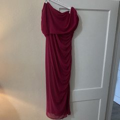Abercrombie & Fitch Pink One-Shoulder Bodycon Long Dress Sleeveless L/XL