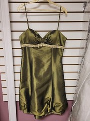 Cassandra Stone Dress, #4001, Size 12, Olive
