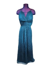 Belsoie by Jasmine Teal Jewel Tone Halter Neck A-Line Gown Size 8 Women&rsquo;s U16